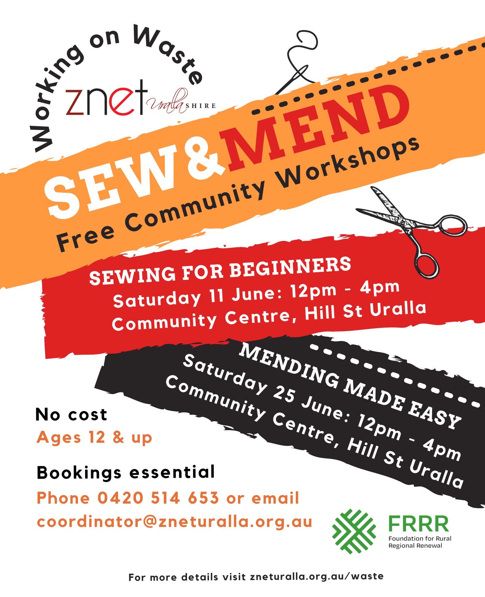 ZNET Sew Mend Workshops Mending Made Easy Uralla Shire Council