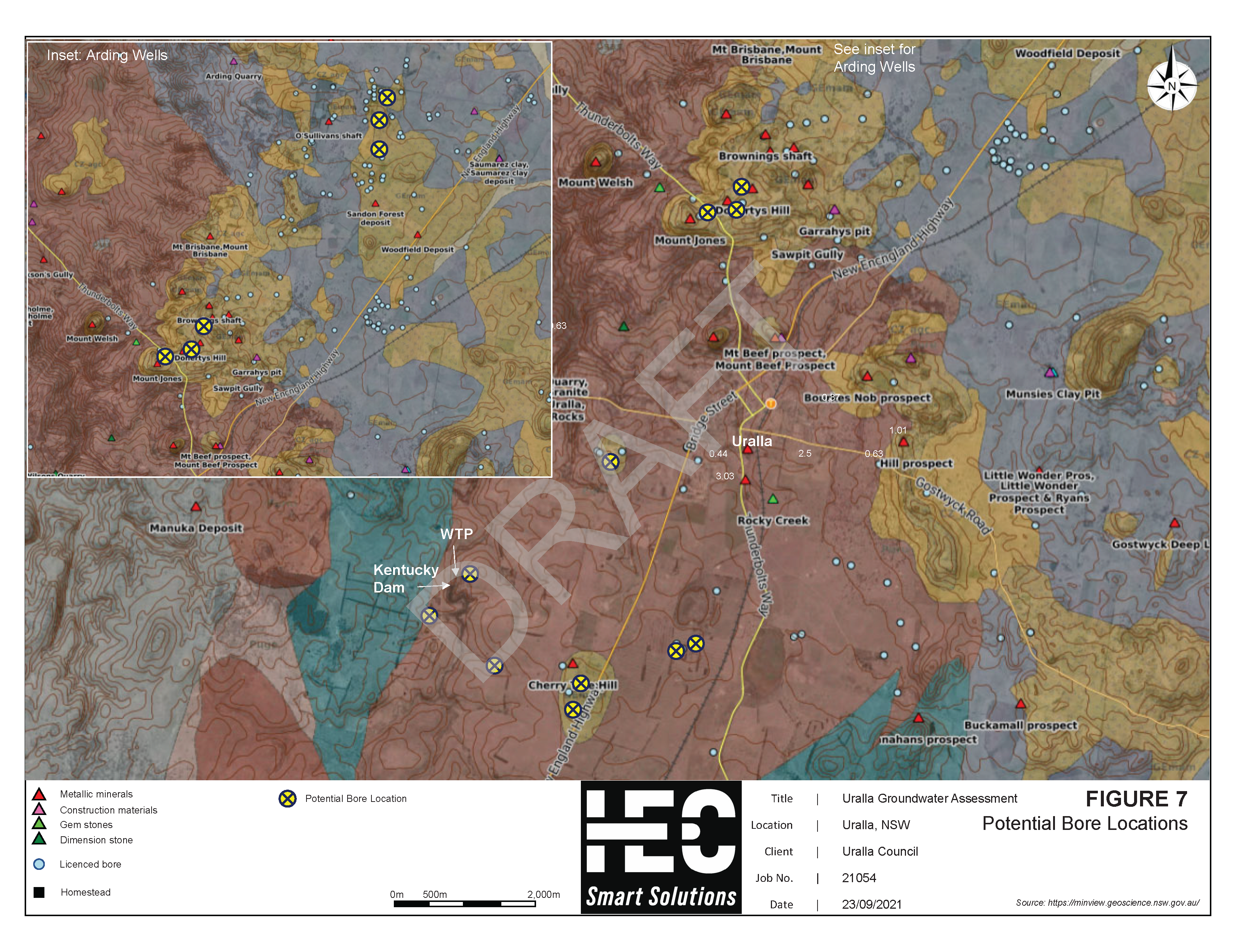 Potential Bore Locations