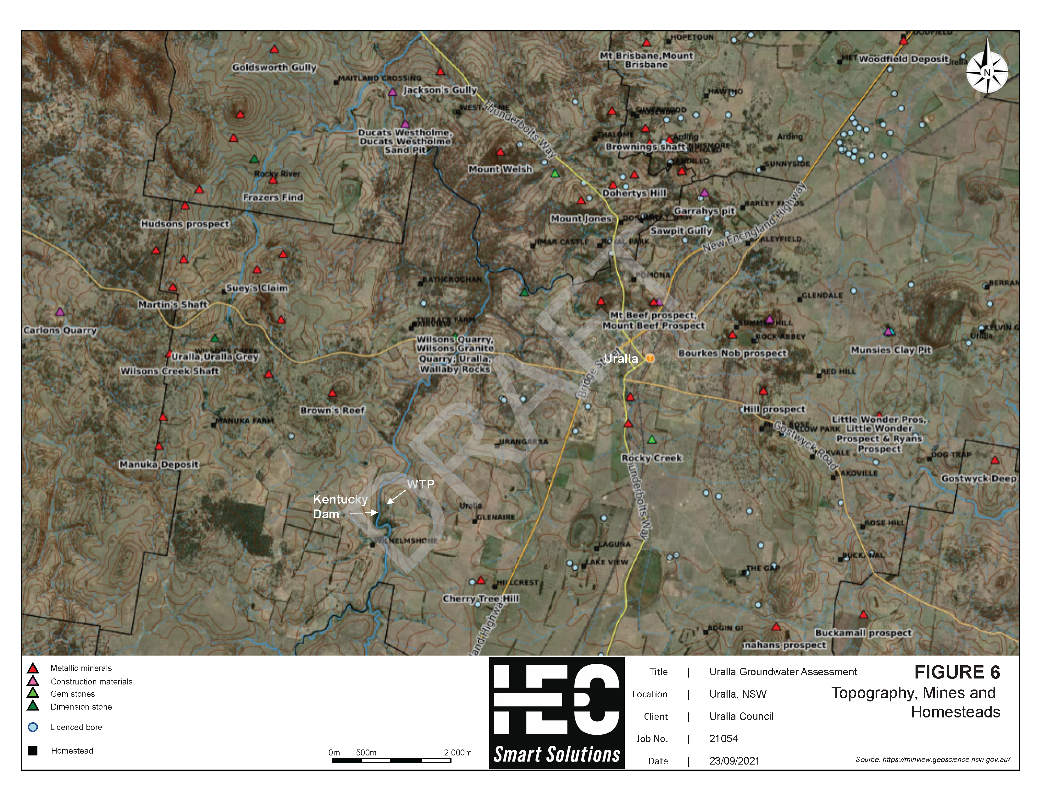 Topography Mines and Homesteads