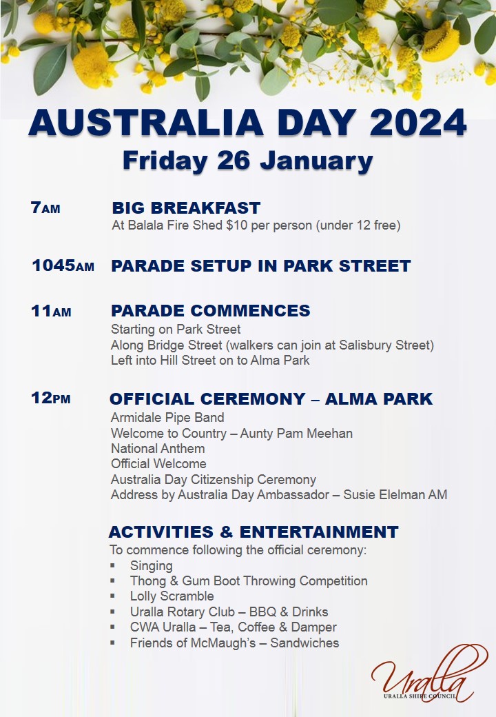 Australia Day 2024 Uralla Shire Council